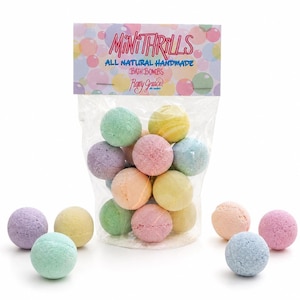 All Natural Mini Bath Bombs – 12 Dye-Free Bath Fizzies
