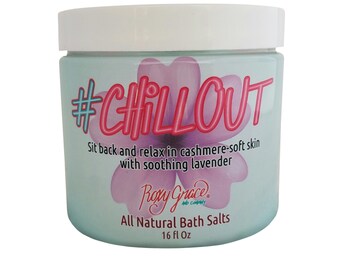 Lavender Essential Oil Bath Salts, Natural Himalayan, Dead Sea & Epsom Salts