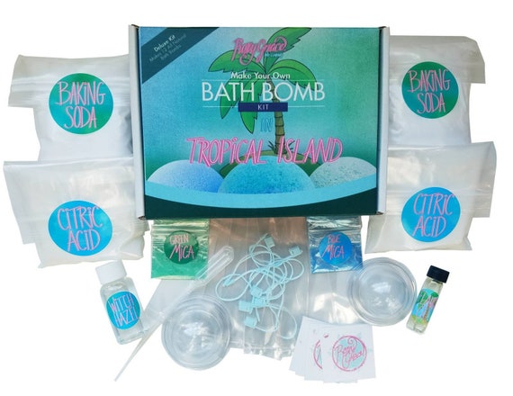 Bath Bomb Making Kit, Tropical Island Bath Bomb Kit, Bath Bomb