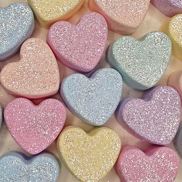 Mini Heart Bath Bombs, Bridesmaid Proposal Gift, Bridal Shower Favors, Baby Shower, Party favors, Natural Dye Free, Sparkle Hearts