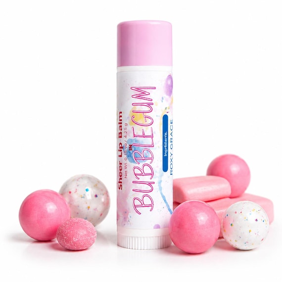Bubblegum Lip Balm | Natural Flavored Lip Balm | Moisturizing Lip Care | Birthday Party Favor | Handmade Gift
