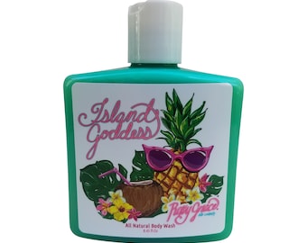 Island Goddess Natural Body Wash, Coconut Pineapple Scent, Vegan