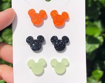 Halloween Mouse Stud Earring Set | Halloween Earrings | Fall Earrings | Halloween Party Jewelry | Halloween Gift