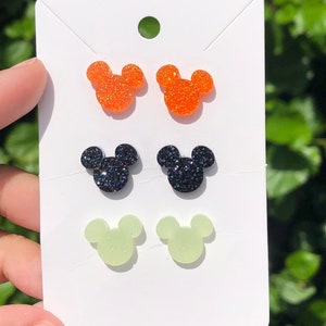 Halloween Mouse Stud Earring Set | Halloween Earrings | Fall Earrings | Halloween Party Jewelry | Halloween Gift