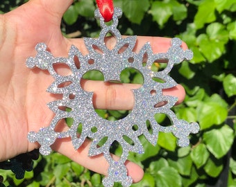 Mouse Snowflake Ornament Type A | Christmas Ornament