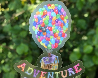 Adventure is Out There Transparent Sticker | Laptop, Water Bottle Decal