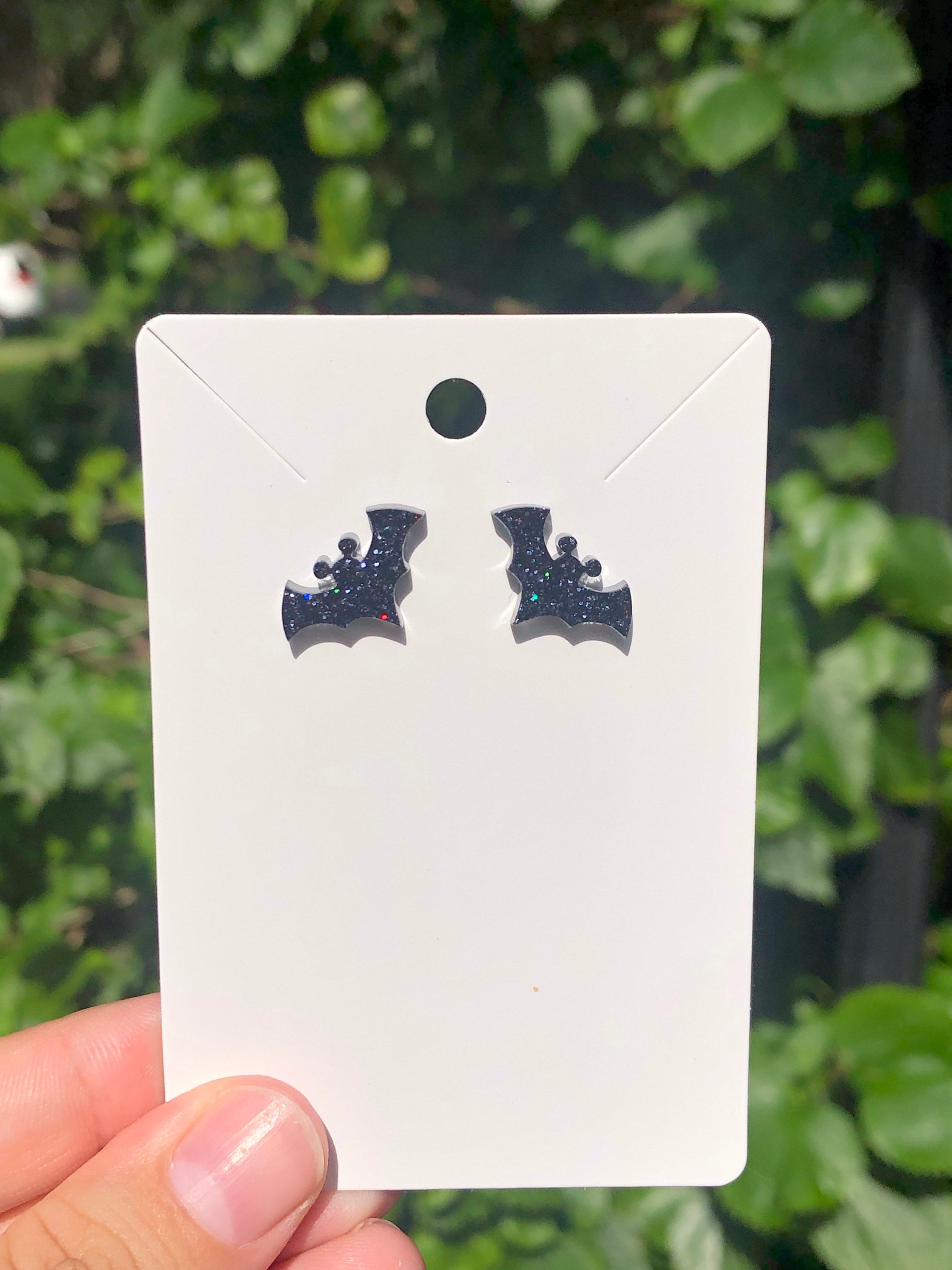 Mouse Bat Halloween Stud Earrings | Halloween Earrings | Bat Earrings