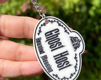 Ghost Name Tag Keychain | Personalized Keychain | Halloween Keychain | Bag Charm