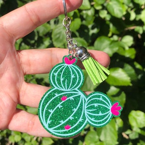 Mouse Cactus Keychain | Acrylic Keychain