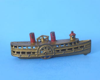 "Gusseisen ""Steamboat""Still Bank A. C. Williams 1912-1920's."