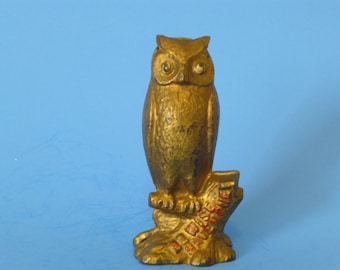 Cast Iron "Be Wise Owl" Still Bank A. C. Williams 1912-1920's