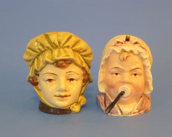 Pair of Majolica Banks 1900-1925