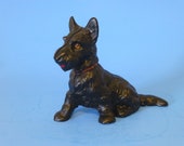 Cast Iron quot Seated Scottie quot Still Bank Hubley 1930-1940