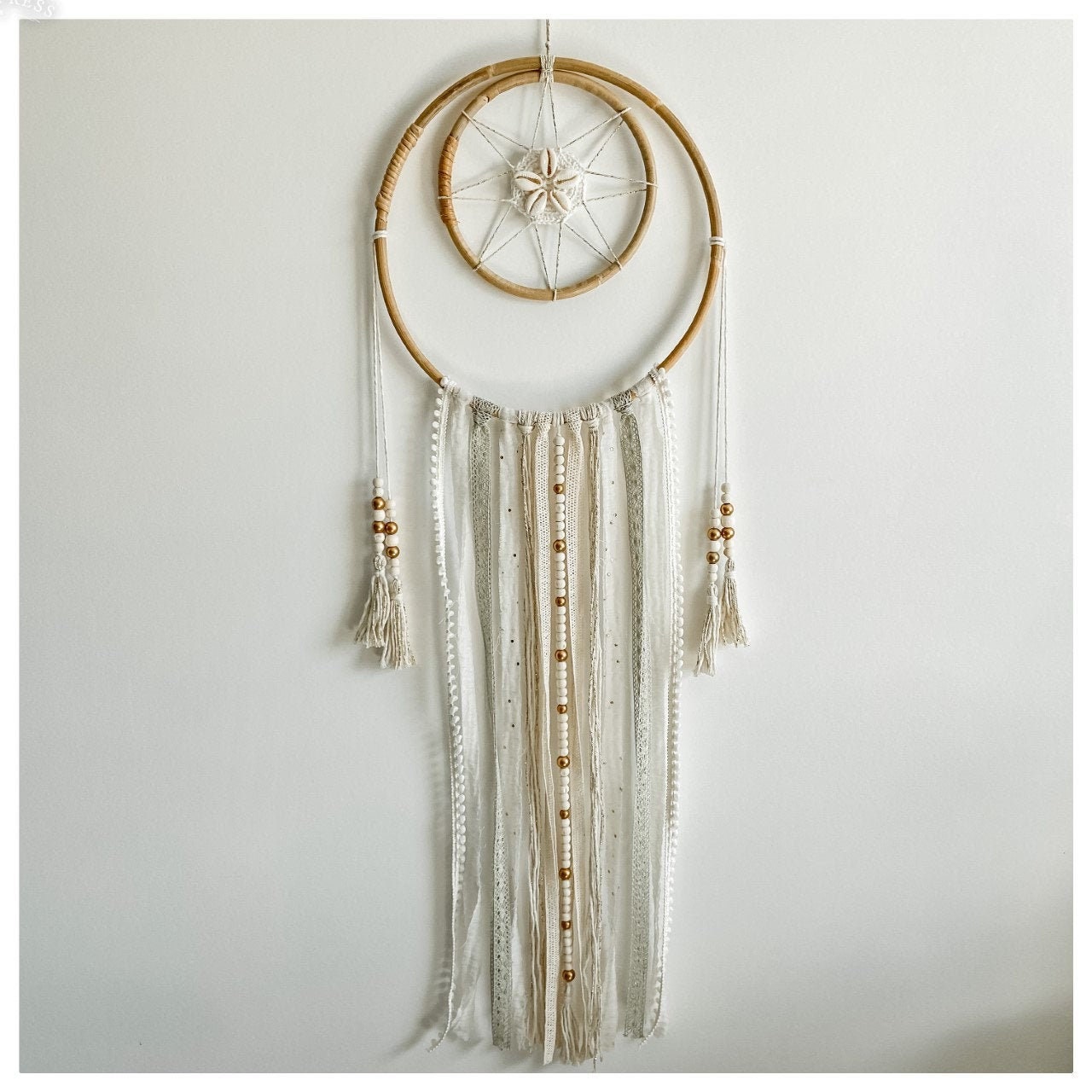 Attrape-Rêves Rotin, Wall Hanging, Dreamcatcher, Déco Naturelle, Bohème