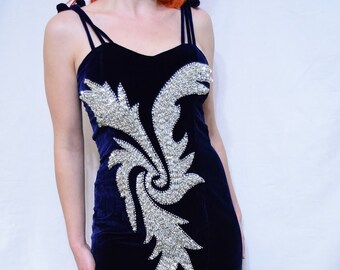 7000001 Purple Collar Accessory Velvet Evening Dress