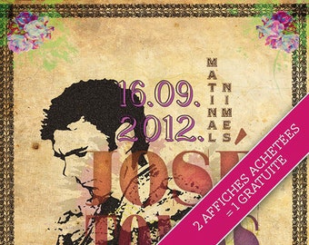 Affiche José Tomas Nîmes 2012 - Seul contre six - Corrida parfaite - la date et les récompenses de chaque toro sur l'affiche