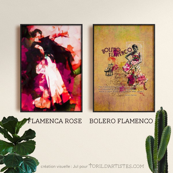 Cartel de flamenca baillando