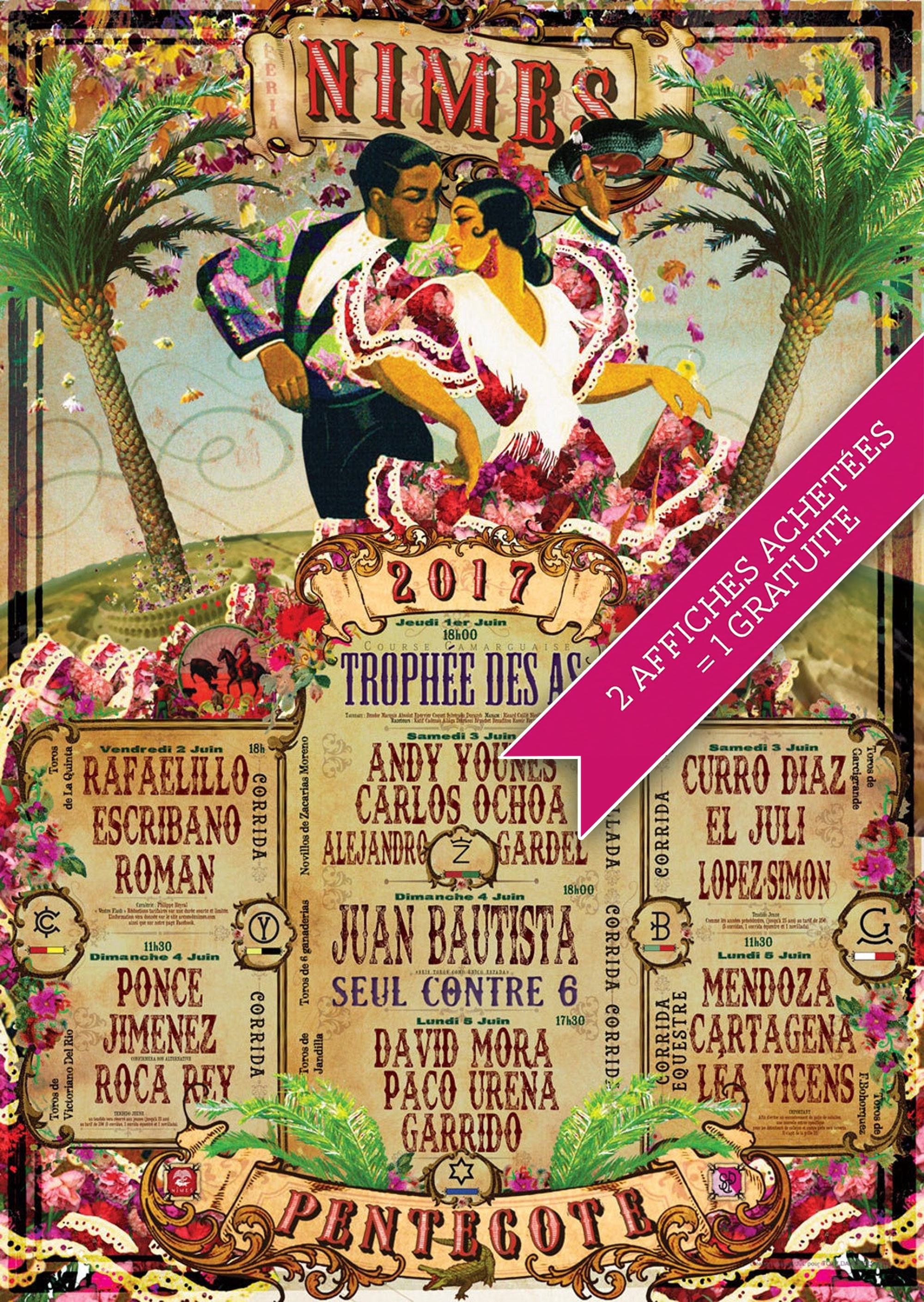 Poster de 2017 NIMES PENTECOTE Poster Féria de Nimes | Etsy - Feria De Nimes Programme