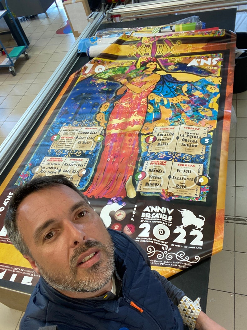 Affiche 2022 Féria de Nîmes cartel des corridas de la féria Etsy France