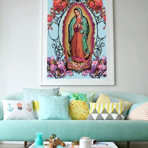 Lot de 3 Affiches bondieuseries Madones Vierges Religieuses Posters esprit roulotte image 7