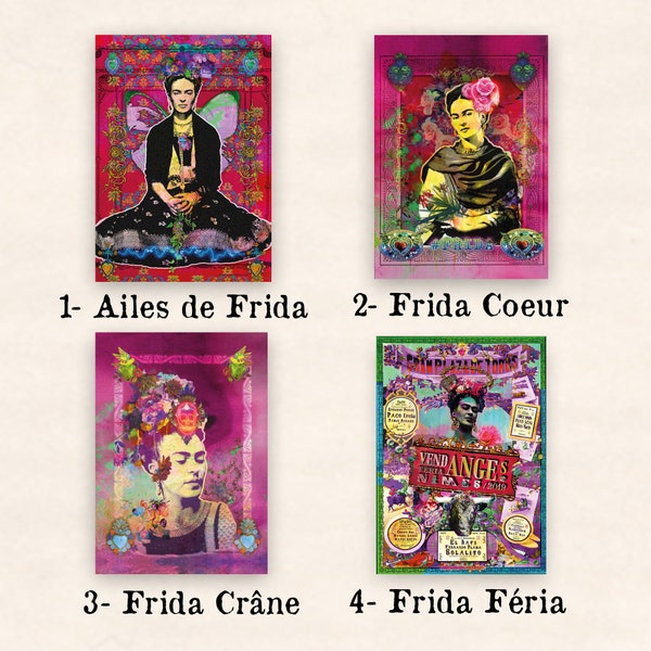 Frida Kahlo Poster Poster – mexikanische Künstlerin F. Kahlo im Wohlwollen- und visuellen Gelassenheitsmodus Ihrer Wahl