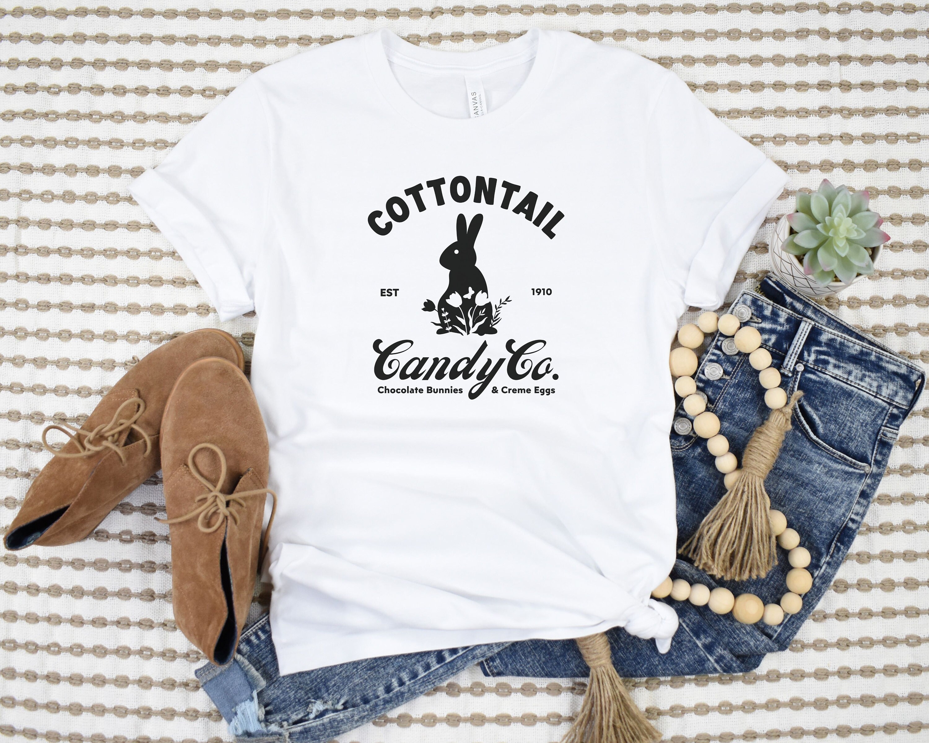 Cottontail Candy Company Chocolate Cute Bunny Ea T-Shirts Sold By