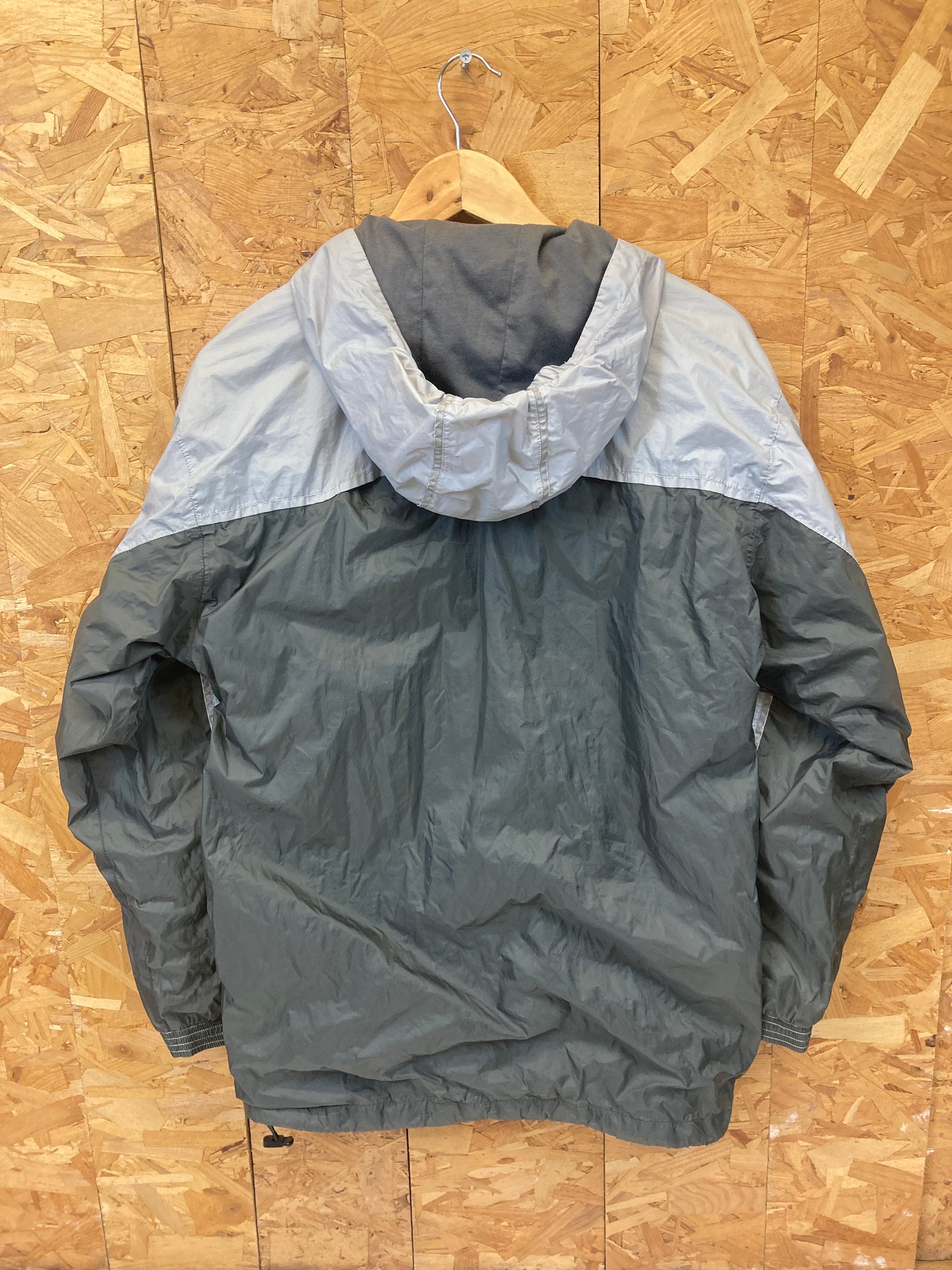 Vintage 90s Adidas Two Tone Grey Fleece Lined Windbreaker