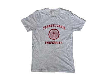 Vintage 90s Transylvania University T-Shirt - Gray - Size Small