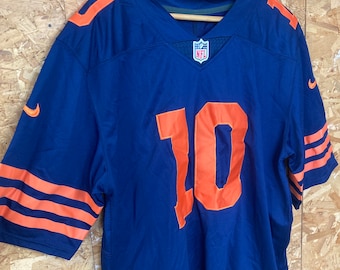 Vintage USA NFL Chicago Bears Mitchell Trubisky Player Jersey Navy