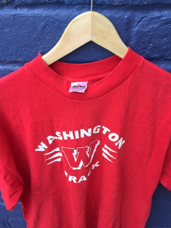 Vintage 80s Washington Track USA college varsity … - image 4