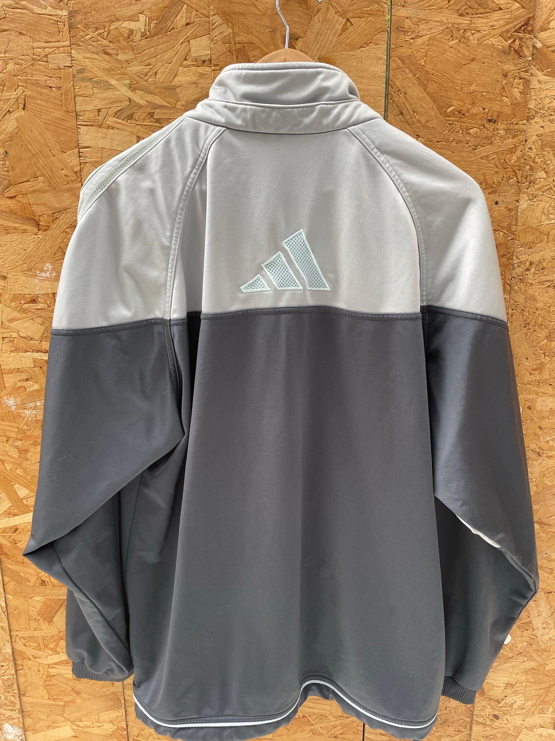 Vintage Y2K Adidas Men's Gray/black Track Jacket Size Large Full