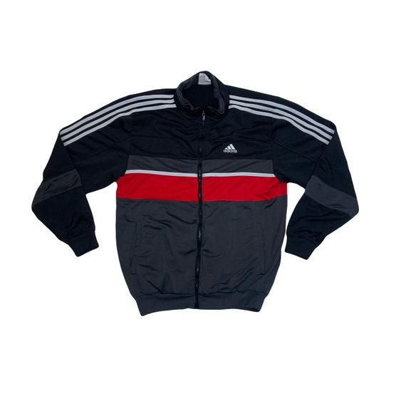 トップス 90s old adidas track top jacket size:M Vintage adidas First Track Top D4 S/M 90s Navy Green White