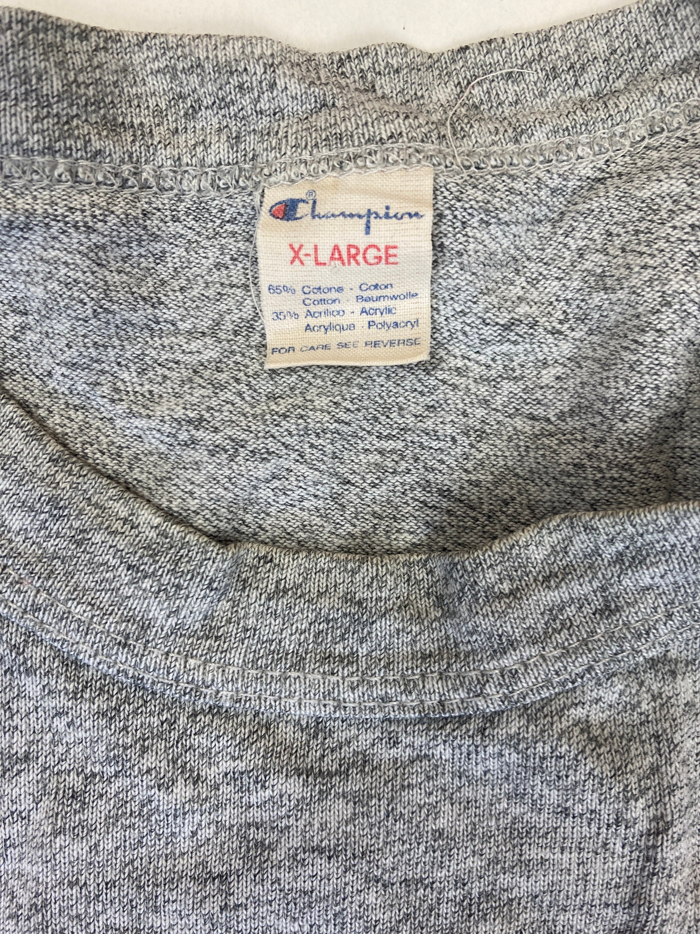 Vintage 80s Champion USA Single Stitch Grey T Shirt Size XL - Etsy