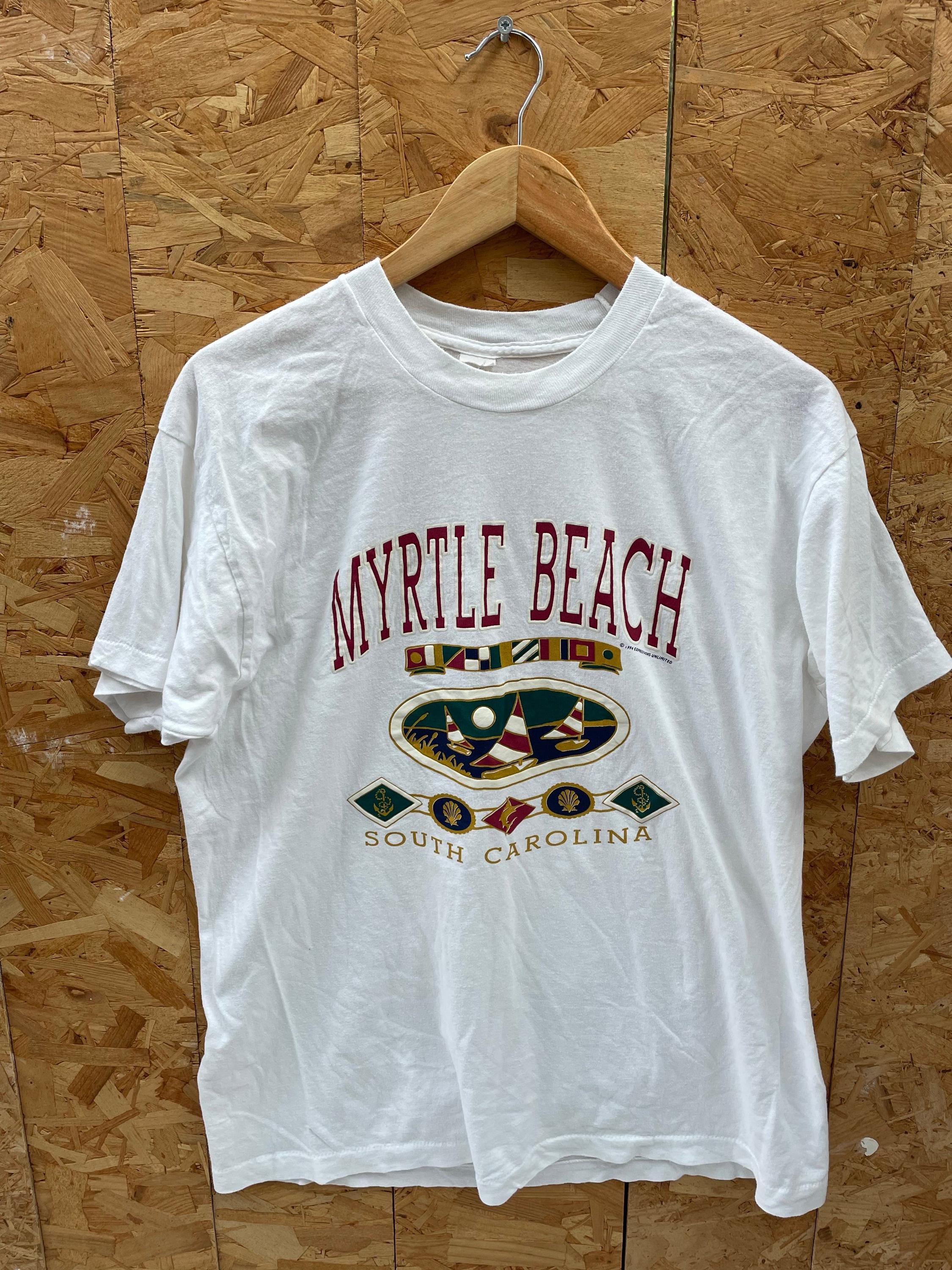 Vintage 90s Single Stitch Myrtle Beach South Carolina Graphic T 