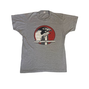 Vintage 90s grey One Bird Center USA Souvenir quirky single stitch T-shirt size large