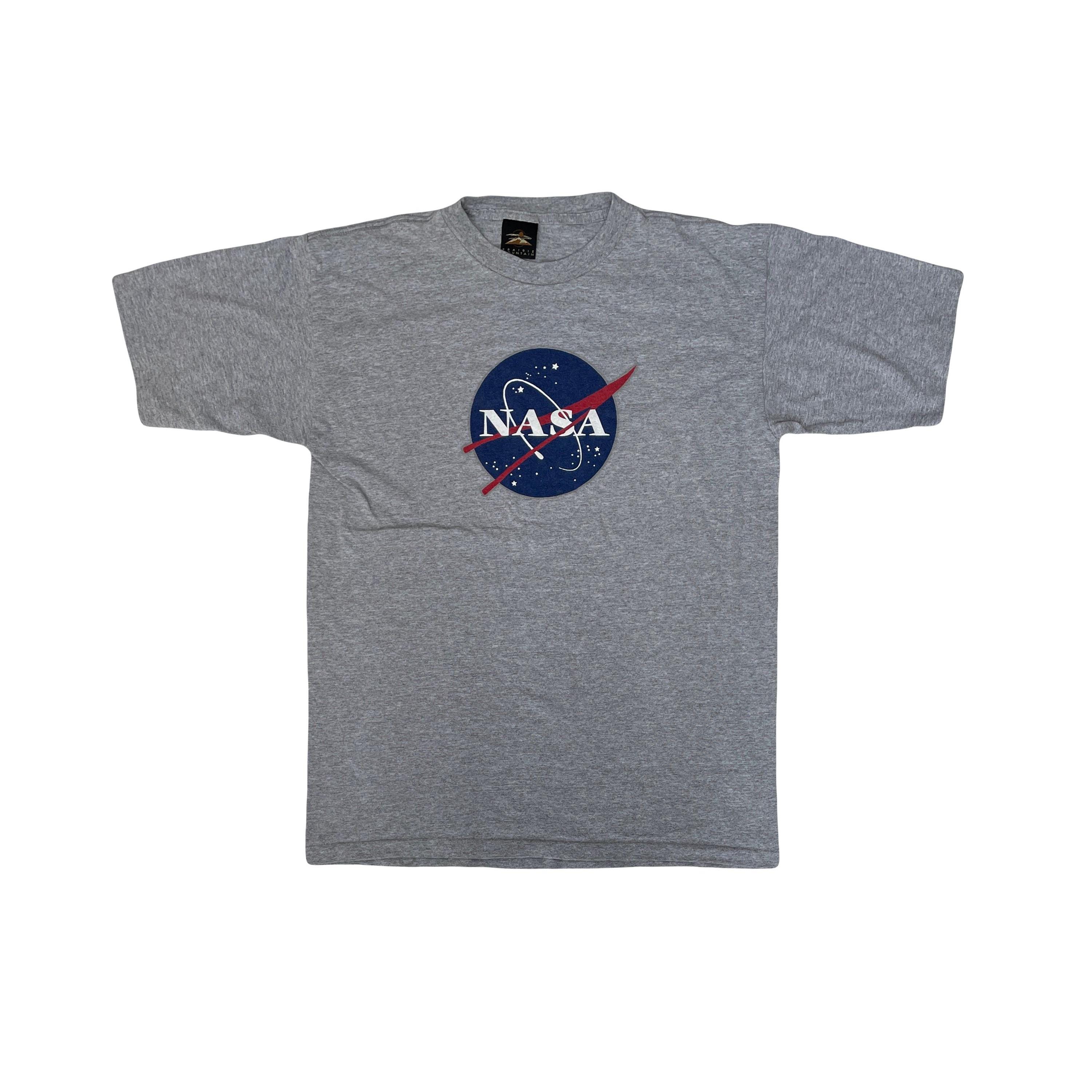 Vintage 90s Single Stitch NASA Graphic T-shirt Gray Size L by