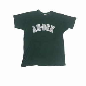 Vintage 90s AN-DEK number 10 dark green t shirt size large by Russel athletic
