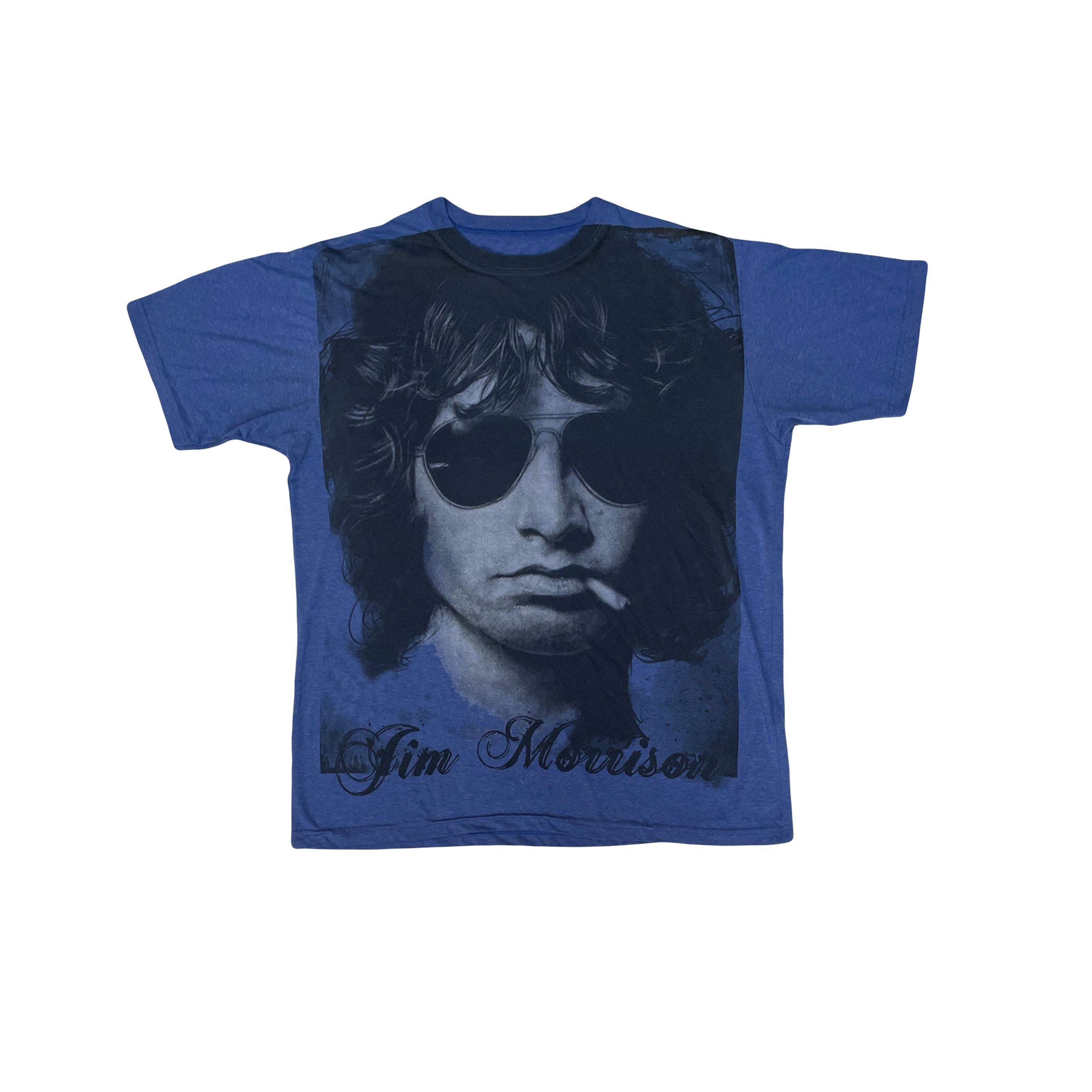 Vintage Ultegra Jim Morrison Full Graphic T-shirt - Blue - Size L