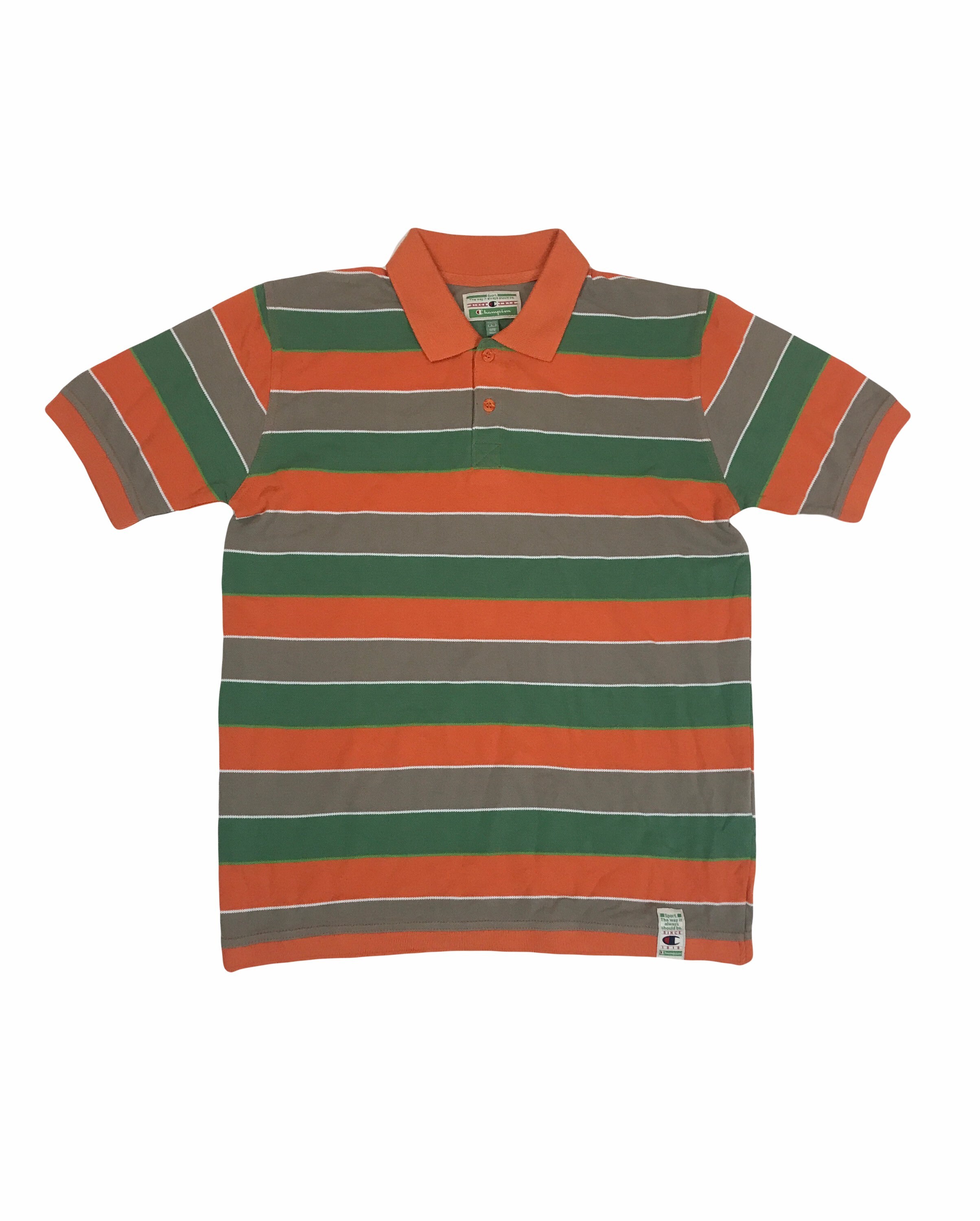 Vintage 90s Casuals Champion USA Orange Green Horizontal Vintage 90s Casuals Champion USA Orange Green Horizontal