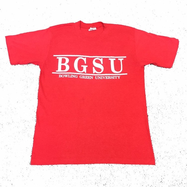 Vintage 80s BGSU Bowling Green University Ohio State USA souvenir t shirt size medium
