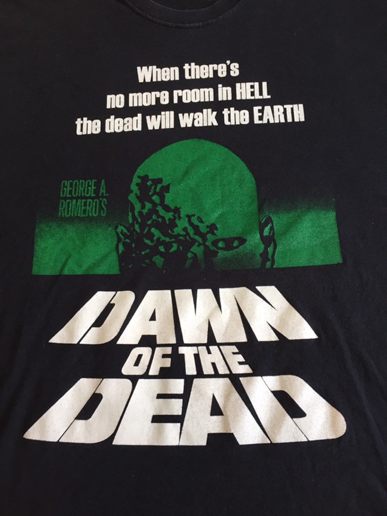 Vintage Horror B Movie T Shirt A Romeros Dawn of the Etsy