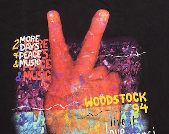 Vintage 1994 Woodstock Authentic Pepsi Festival Souvenir T Shirt
