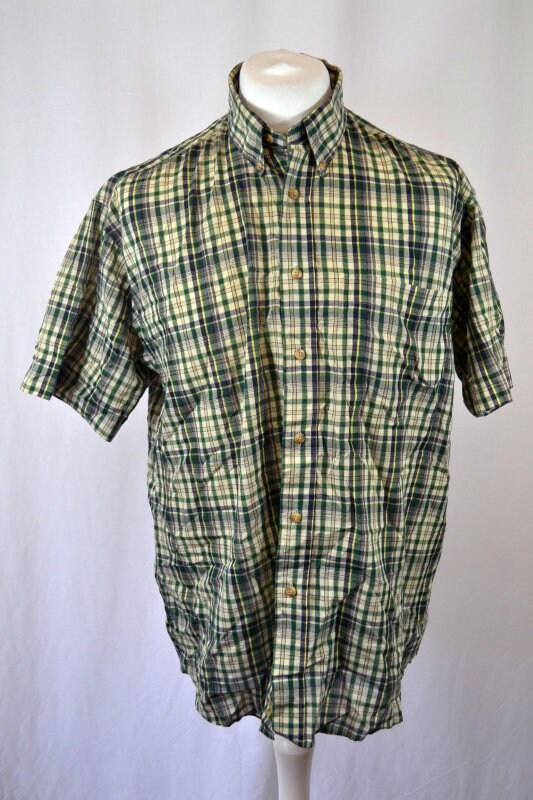 Image of Retro 90's Green Check Shirt Vintage