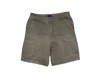 Vintage 90s Armani Exchange Cut off Cargo Shorts 36 Grey Button