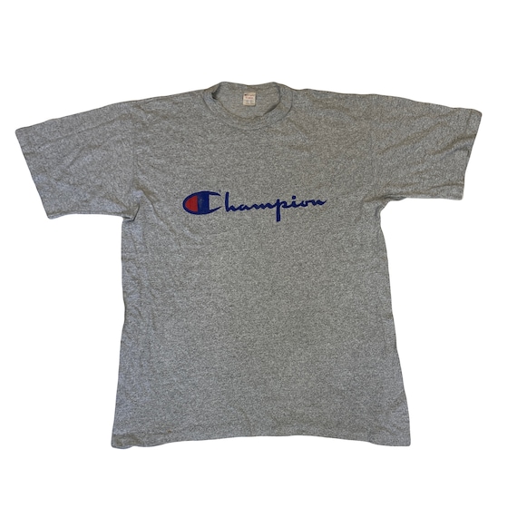 Buy Vintage 80s Champion USA Single Stitch Grey T Shirt Size XL