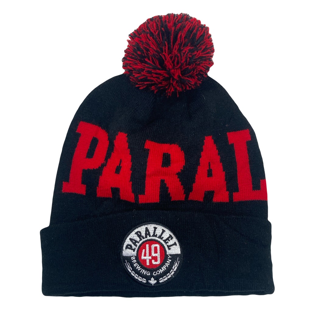 Vintage Parallel 49 Brewing Company Spell Out Black Red Winter Beanie ...