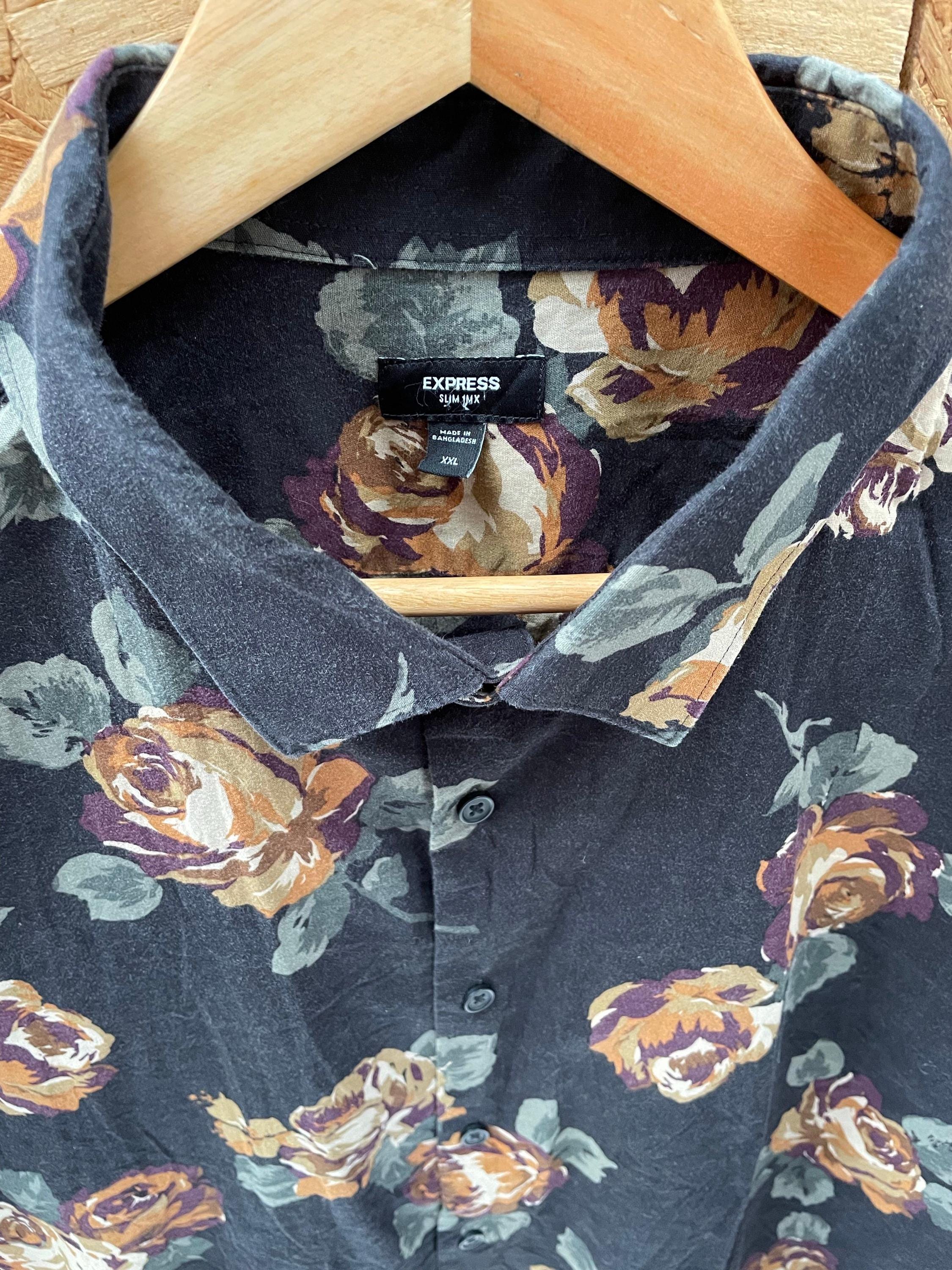 express mens floral dress shirts Express Slim Floral Stretch Modern Tech 1MX Dress Shirt available now at Coconut Point