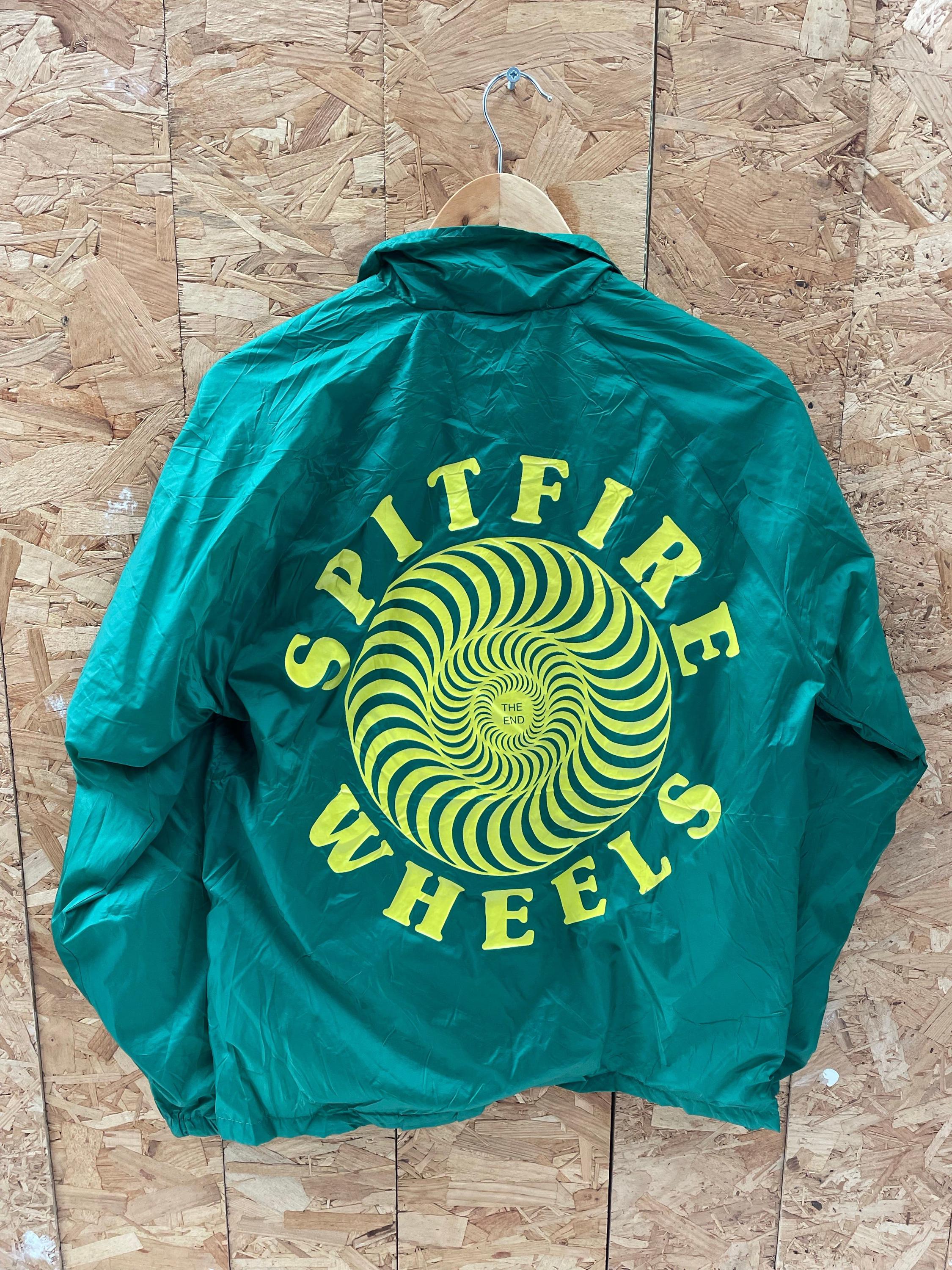 90s SPITFIRE コーチジャケット Vintage 90s Spitfire Wheels Skateboard Green Coach Jacket - Size M