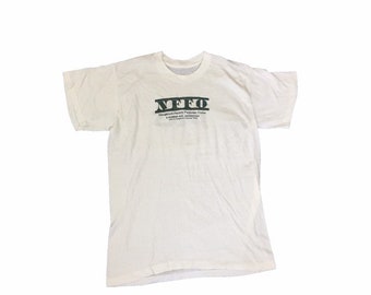 ヴィンテージ 70 年代 NFFO 仕様 ノーガタック USA ゴム工場 記念品 ホワイト シングルステッチ T シャツ サイズ M