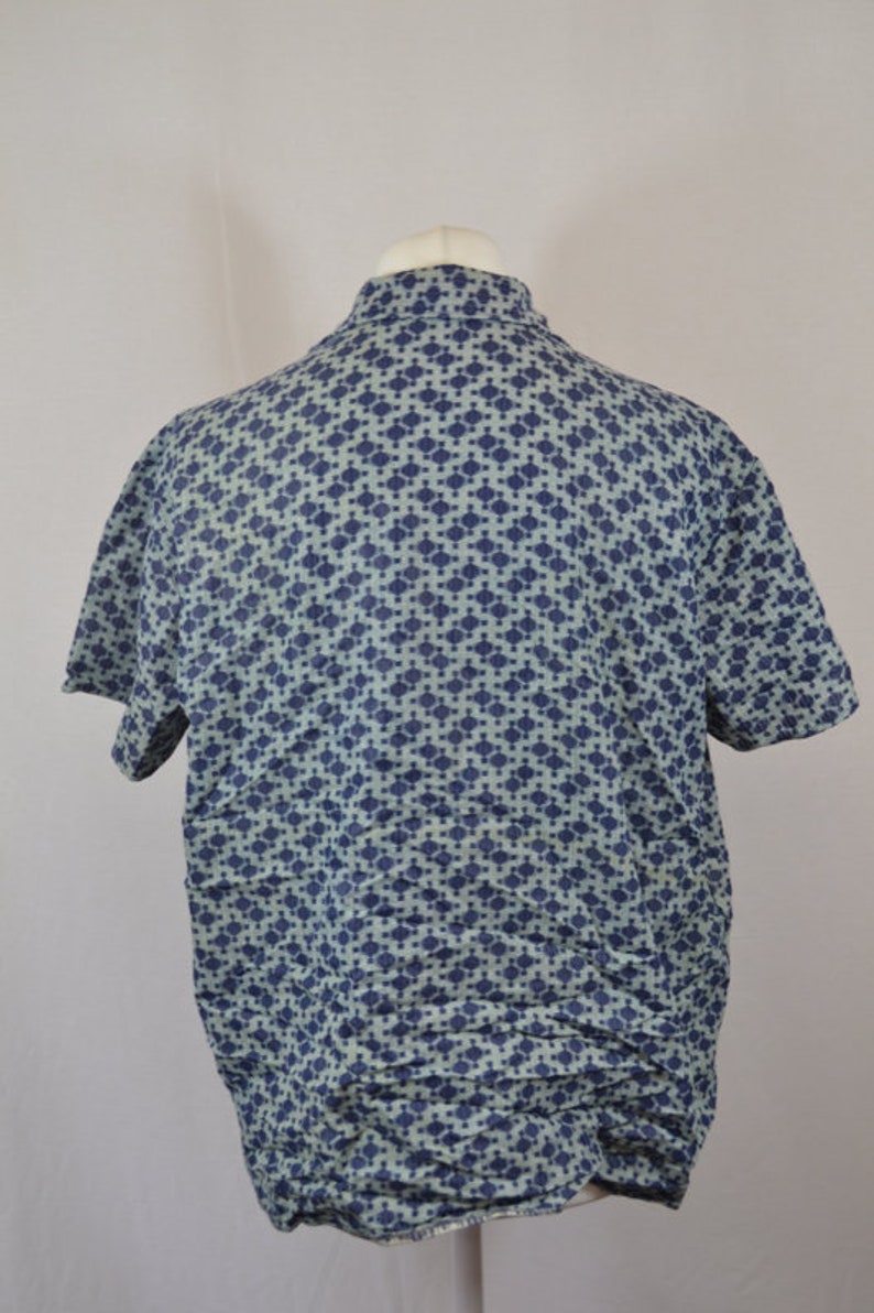 70's Vintage Pattern Print Shirt | Etsy